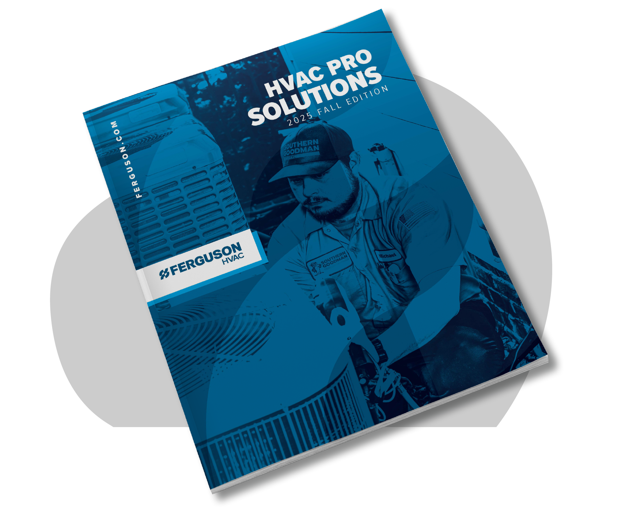 Fall 2025 HVAC PRO Solutions catalog on white background.